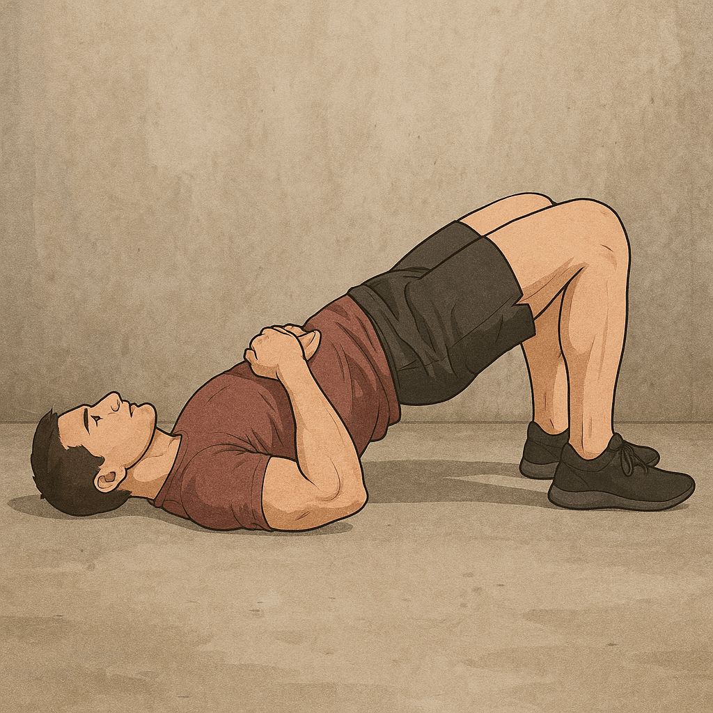 Pont fessier pour renforcer la cha&icirc;ne post&eacute;rieure en cas de douleur lombaire